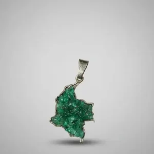 Dije Mapa Esmeralda Colombia - Plata 925