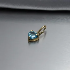 Dije Corazón Esmeralda - Plata 18K