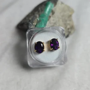 Pendientes Amatista Real - Oro 18K