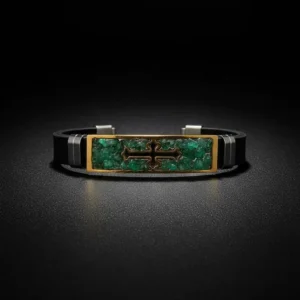 Pulseras de esmeraldas en bruto
